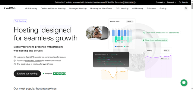Liquid web website preview