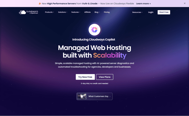 Cloudways website preview