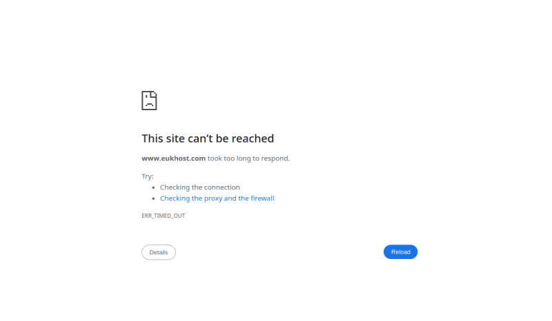 EUKhost website preview